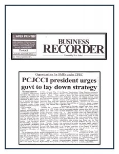 3rd september 2021 PCJCCI stressed to create opportunities for SMEs under CPEC projects 7