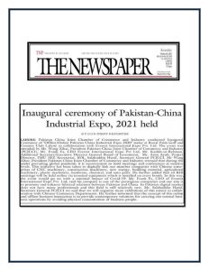 Inaugural Ceremony of Pakistan China Industrial Expo 2021 6