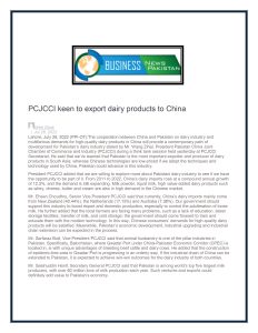 27th July 2022 - PCJCCI keen to export dairy products to China 12