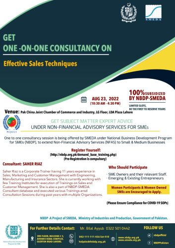 one-on-one consultancy session on "𝐄𝐟𝐟𝐞𝐜𝐭𝐢𝐯𝐞 𝐒𝐚𝐥𝐞𝐬 𝐓𝐞𝐜𝐡𝐧𝐢𝐪𝐮𝐞𝐬’’