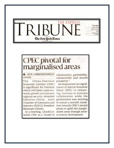 CPEC is pivotal for the uplift of marginalized community of Pakistan