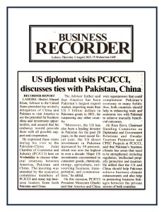 Advisor to President of the United States of America visited PCJCCI