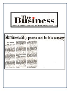 Maritime stability and regional peace is essential for the blue economy PCJCCI